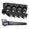 ANNKE 2MP Security Camera System, 16CH 4K DVR Recorder with AI Motion Detection, 4X 1080P Add-on Wired Bullet Cams, 4X 2MP Turret Cams, Smart Dual Light, IP67, Compatible with Alexa, 4TB HDD, Black