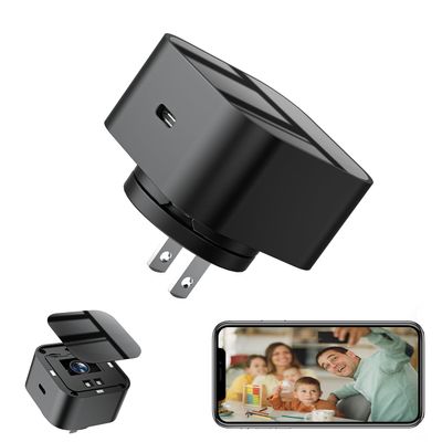 LIZVIE Hidden Camera Charger, 170 Wide Angle 1080p Night Vision/Motion Detection/Free App Remote Control/SD Storage/2.4G WiFi/Nanny Cam Hidden Camera for Home Security Indoor.