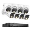 ANNKE 2MP Security Camera System, 32CH 3K Lite DVR Recorder with AI Motion Detection, 4X 1080P Add-on Wired Bullet Cams, 4X 2MP Turret Cams, Smart Dual Light, IP67, 3.6mm Lens, NO Hard Drive, White view 1