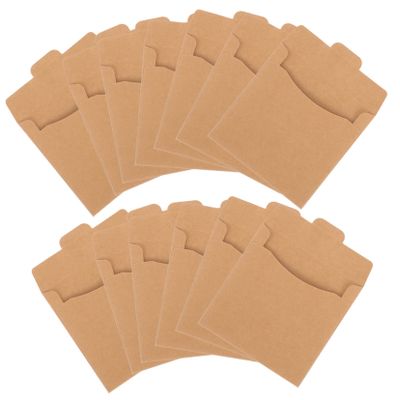 VILLCASE 50pcs Paper CD Sleeves Durable Dvd Packaging Bags for Home Office and School Use Tear Resistant CD Storage Envelopes for Long Term