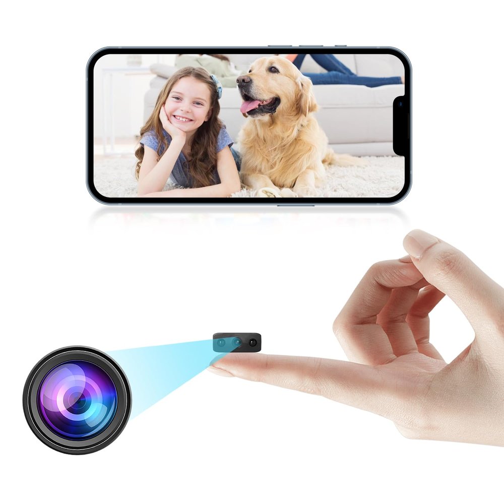 BEEDMXU Smallest Mini Camera, HD 4K Night Vision Home Nanny - WiFi Wireless Hidden Camera with Motion Detection, App Control, Cloud Storage and SD Storage for Pet/Infant/Car Surveillance