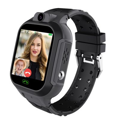 4G Kids Smart Watch GPS Tracker - Smartwatch with Two Way Call Video Calling Voice Chat SOS Class Mode Stopwatch Pedometer Games Wi-Fi Touch Screen Alarm Clock Smartwatches for Boys Girl (Black)
