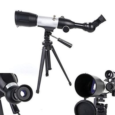 50mm Aperture 350mm Focal Length Refractor Telescope for Adults & Kids, 116x Magnification, Coated All-Glass Optics, Includes Tripod, Finder, Eyepieces, and Carry Bag