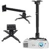 Coret Universal Projector Mount Adjustable Ceiling Wall Mount, Projector Extending Arms Mount for LCD/DLP Home and Office Movie Device, for Epson Optoma Benq, Hold up to 33 lbs (Black) view 1