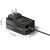 12V 2A Power Adapter  5.5mm x 2.5mm Plug, AC 100-240V to DC 12V 2000mA, 3.9Ft Cord, US Wall Charger for Security Cameras, LED Lights, Routers, DVR, NVR, Audio Devices view 2