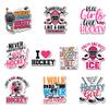 (10 PCS) Ice Hockey Vinyl Sticker for Girl I Love Hockey Funny Women Girl Waterproof Decal Gift Suitable for Laptop Bumper Phone Car Window 3 Inches view 1