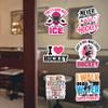 (10 PCS) Ice Hockey Vinyl Sticker for Girl I Love Hockey Funny Women Girl Waterproof Decal Gift Suitable for Laptop Bumper Phone Car Window 3 Inches view 4