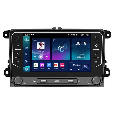 2+32GB Android Car Stereo for VW Volkswagen Seat Golf Passat Jetta Beetle Tiguan Touran EOS 7 Double Din Touchscreen Bluetooth Radio with Apple CarPlay Android Auto GPS Navigation WiFi FM Camera MIC