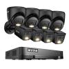 ANNKE 2MP Security Camera System, 16CH 1080P Lite DVR Recorder with AI Motion Detection, 4X 1080P Add-on Wired Bullet Cams, 4X 2MP Turret Cams, Smart Dual Light, IP67, 3.6mm Lens, NO HDD, Black view 1