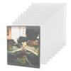 MayRecords 10PCS CD Outer Case Sleeves Clear Plastic Protective Sleeve with 10 Round Stickers PET Anti-Static for CD Storage view 1