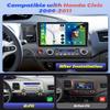 2+64G Android Car Radio for Honda Civic 2006 2007 2008 2009 2010 2011, 9 Inch Touchscreen Radio Wireless Carplay Android Auto, WiFi GPS Navigation Bluetooth FM RDS EQ Mirror Link view 2