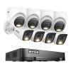 ANNKE 2MP Security Camera System, 16CH 1080P Lite DVR Recorder with AI Motion Detection, 4X 1080P Add-on Wired Bullet Cams, 4X 2MP Turret Cams, Smart Dual Light, IP67, 3.6mm Lens, NO HDD, White view 1