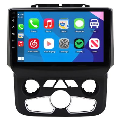 ASHOIH 9 Inch Touchscreen Car Stereo Radio for Dodge Ram 1500 2500 3500 2013 2014 2015 2016 2017 2018 2019, Supports Bluetooth, GPS, CarPlay, Android Auto, Reverse Came(Size:Automatic AC 8 Core 4+64G)