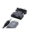 LINGQE HDMI-Compatible to Converter with 3.5mm Cable for P;S/4 PC TV M>oni>tor Projector 1080P HD Female to Male Adapt(HD to VGA) view 3