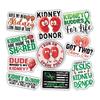 10pcs Kidney Donor Sticker Sheet, Supportive Vinyl Decals for Transplant Heroes, Organ Donation, Medical Teams, Waterproof, UV-Resistant, for Laptop, Water Bottle, Journal, Notebook, Car, Phone Case view 1