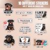 10pcs Rottweiler Sticker Sheet, Cute Vinyl Decals for Rottweiler Lovers, Pet Owners, and Dog Fans, Waterproof, UV-Resistant, for Laptop, Water Bottle, Journal, Notebook, Phone Case, Crate, Scrapbook view 2