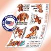 10pcs Red Dachshund Sticker Sheet, Funny Vinyl Decals for Wiener Dog Lovers, Pet Owners, Animal Lover, Waterproof, UV-Resistant, for Laptop, Water Bottle, Journal, Notebook, Phone Case, Scrapbook view 3