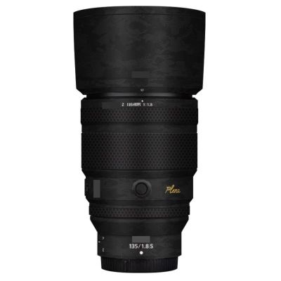 Camera Skin Wrap Lens Skins Protector Anti-Scratch Coat Wrap Cover Sticker for Nikon Z 135mm F1.8 S Plena(Knight Black)