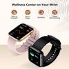 BooaBei Smart Watch for Women, 1.85" GPS Watcher with 120+ Sports Modes, Blood Pressure/Blood Oxygen/Heart Rate/Sleep Monitor, IP67 Waterproof Smartwatch for Android iOS view 3