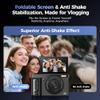 Digital Camera 4K for Photography Vlogging: 64MP Cameras for Video - 16X Zoom Photo Camera Gifts for Teens Ages 8-18 - 180Flip Screen Compact Cmara - Point and Shoot Digital Cameras for YouTube view 3