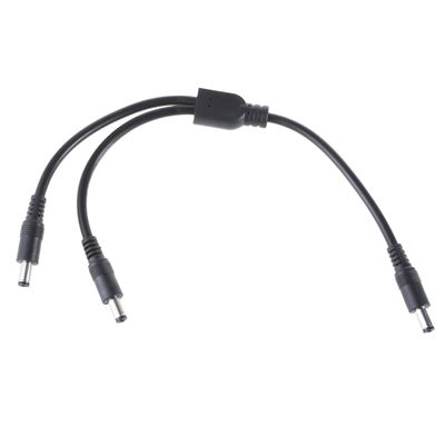 ffgguuiic Power Splitter Cable 5.5x2.1mm/5.5x2.5mm, 1 Male to 2 Male Y Adapter Cord for CCTV Camera and LED Light 40cm/30cm