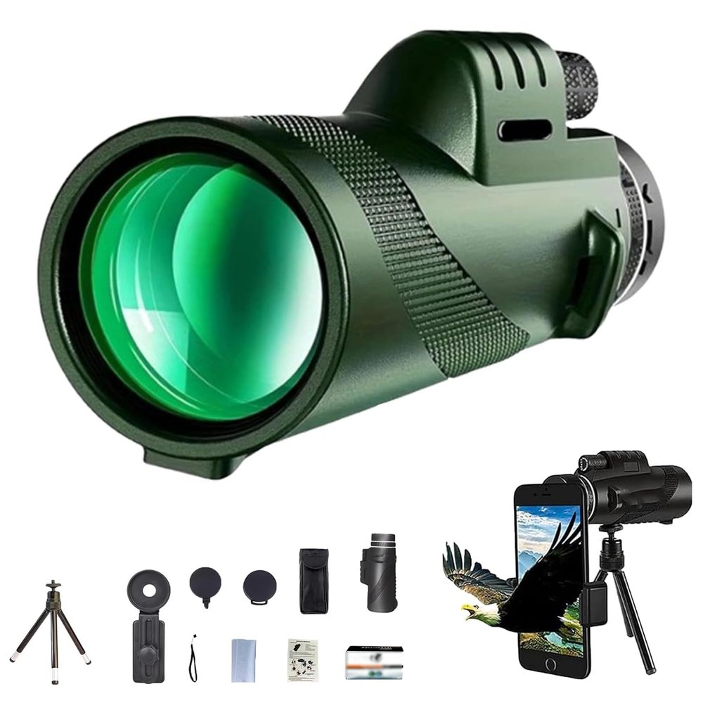 360 Monocular Scope Set for Adults Long Range, High-Definition Flash Telescope, for Bird Watching Camping Travelling Concert