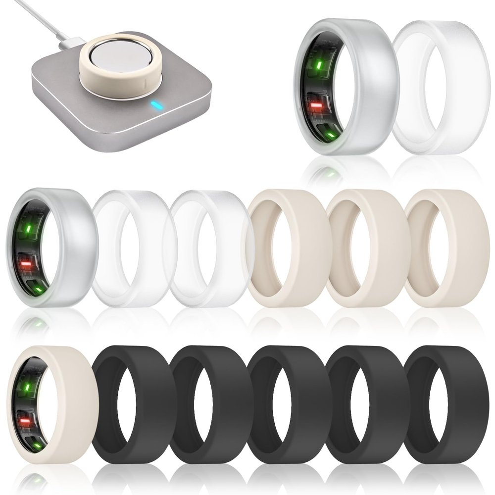 sylacor 14 Pack Ring Cover Compatible with Oura Ring Gen 4/4 Ceramic/Oura Gen 3, Ultra-Thin Anti-Scratch Silicone Ring Protector Case for Women Men for RingConn Gen 2/Gen 2 Air/Ultrahuman Air