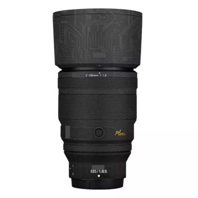 Camera Skin Wrap Lens Skins Protector Anti-Scratch Coat Wrap Cover Sticker for Nikon Z 135mm F1.8 S Plena(Circuit Black)