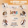 10pcs Beagle Dog Sticker Sheet, Cute and Funny Vinyl Decals for Beagle Lovers, Pet Owners, and Dog Lover, Waterproof, UV-Resistant, for Laptop, Water Bottle, Journal, Notebook, Phone Case, Scrapbook view 2