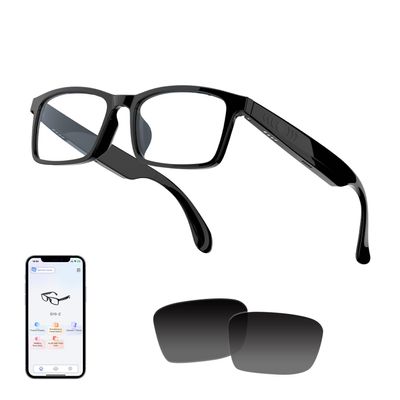 HAIXINDA AI Smart Glasses for Men Women, Real-Time Translation, Support 160+ Languages, Video/Audio Calls, AI Noise Reduction, Extra Sunglasses Lens Included, Bluetooth Eyewear for Indoor Outdoor