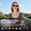 HAIXINDA AI Smart Glasses for Men Women, Real-Time Translation, Support 160+ Languages, Video/Audio Calls, AI Noise Reduction, Extra Sunglasses Lens Included, Bluetooth Eyewear for Indoor Outdoor view 3