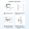 ARGB GPU Support Bracket, 3PIN 5V PC Graphics Card Stand Holder Anti Sag Bracket with Magnetic Base, Height Adjustable Vertical GPU Graphics Card Support (White) view 3