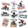 10pcs Kayak Sticker Sheet, Cute Water Sports Vinyl Decals for Kayakers, Paddling Enthusiasts, Nature Lovers, Waterproof, UV-Resistant, for Laptop, Water Bottle, Journal, Notebook, Cooler view 1