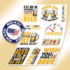 10pcs Beer Lover Sticker Sheet, Funny and Cute Vinyl Decals for Bartenders, and Beer Enthusiasts, Waterproof, UV-Resistant, for Laptop, Water Bottle, Journal, Cooler, Fridge, Phone Case view 3