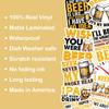 10pcs Beer Lover Sticker Sheet, Funny and Cute Vinyl Decals for Bartenders, and Beer Enthusiasts, Waterproof, UV-Resistant, for Laptop, Water Bottle, Journal, Cooler, Fridge, Phone Case view 4