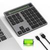 Rechargeable Bluetooth Number Pad with Display Calculator - 2-IN-1 Wireless & Wired Number Pad Slim 34-Key Portable Accounting Bluetooth Keypad Data Entry & Calculation 2in1 for Laptop MacBook PC view 1