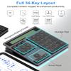 Rechargeable Bluetooth Number Pad with Display Calculator - 2-IN-1 Wireless & Wired Number Pad Slim 34-Key Portable Accounting Bluetooth Keypad Data Entry & Calculation 2in1 for Laptop MacBook PC view 2