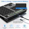 Rechargeable Bluetooth Number Pad with Display Calculator - 2-IN-1 Wireless & Wired Number Pad Slim 34-Key Portable Accounting Bluetooth Keypad Data Entry & Calculation 2in1 for Laptop MacBook PC view 3