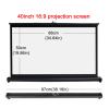 30 40 50 Inches Projector Screen, Mobile Projection Screen Stand, Light-Weight Portable Table-Top Pull-Up Home Movie/ Theater/ Office Projection Screen, Quick Assembly (format 16:9/4:3)(16:9,40") view 2