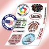 10pcs Anti-Racist Sticker Equality Vinyl Decal Be Kind, No Room for Hate, Social Justice, Unity, Activism Gift, Human Rights Supporters, Waterproof, UV-Resistant, for Laptop, Scrapbook, Water Bottle view 3