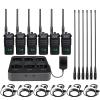 Retevis RT86 Work Walkie Talkies Long Range with Earpiece and Long Antenna,Professional 2 Way Radio for Business with 6 Way Charger,2600mAh,Heavy Duty Two Way Radios for Warehouse Jobsite(6 Pack) view 1