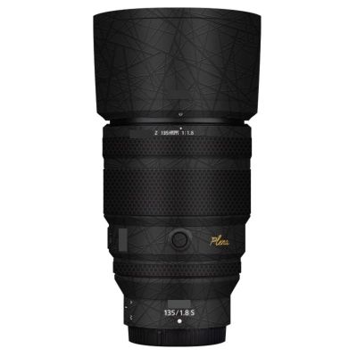 Camera Skin Wrap Lens Skins Protector Anti-Scratch Coat Wrap Cover Sticker for Nikon Z 135mm F1.8 S Plena(Cross Ultra Black)