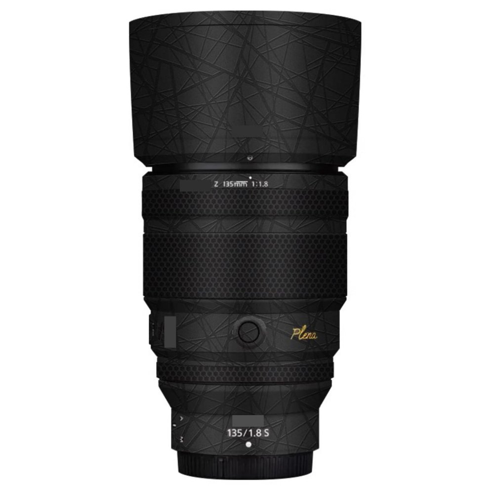 Camera Skin Wrap Lens Skins Protector Anti-Scratch Coat Wrap Cover Sticker for Nikon Z 135mm F1.8 S Plena(Cross Ultra Black)