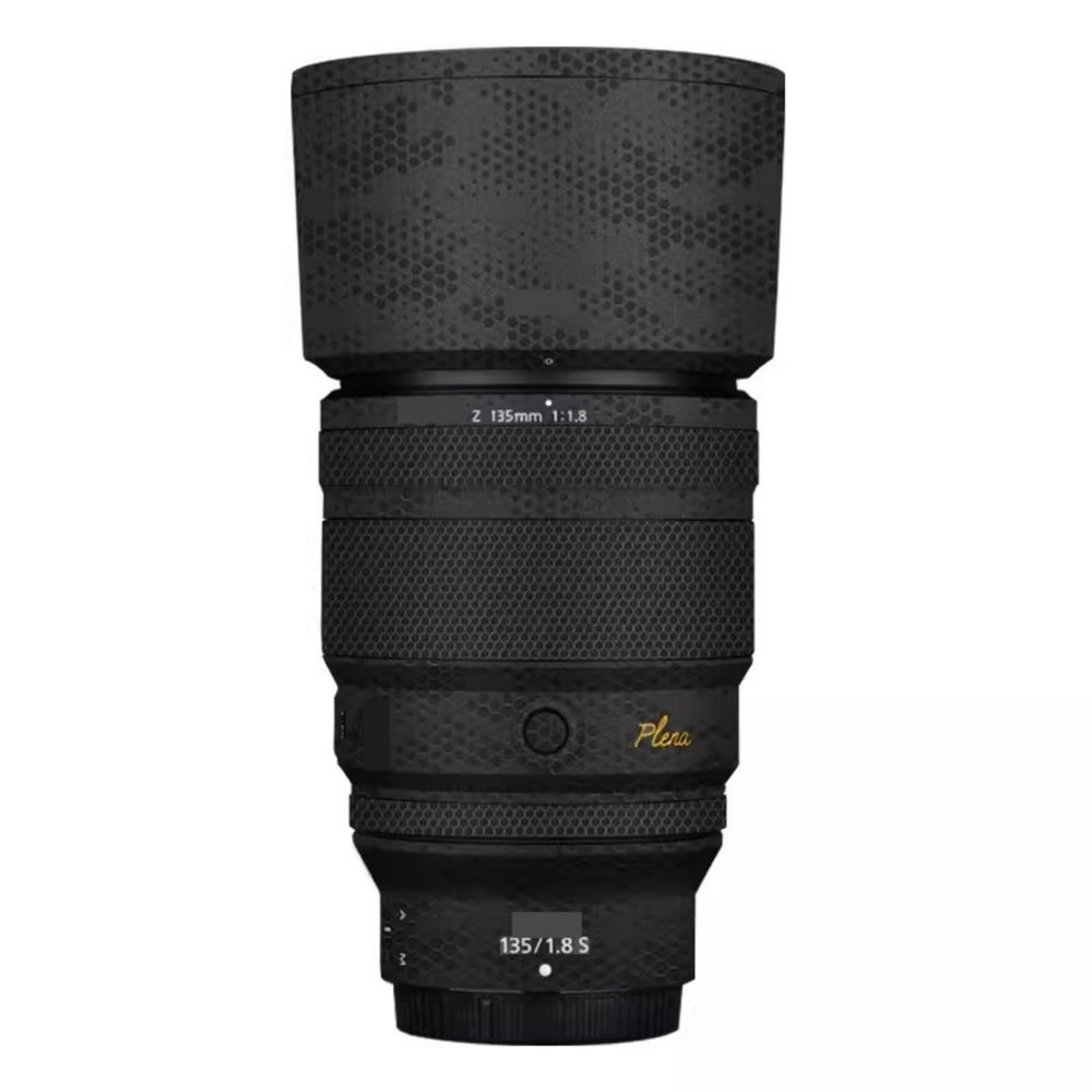 Camera Skin Wrap Lens Skins Protector Anti-Scratch Coat Wrap Cover Sticker for Nikon Z 135mm F1.8 S Plena(Mamba Black)