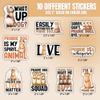 10pcs Prairie Dog Sticker Sheet, Cute and Funny Vinyl Decals for Animal Lovers, Nature Enthusiasts, Waterproof, UV-Resistant, for Laptop, Water Bottle, Notebook, Journal, Phone Case, Scrapbook view 2