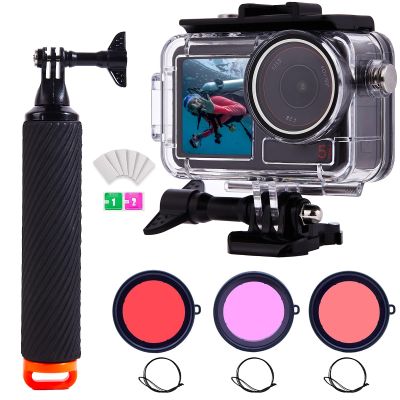 ARCSTILL Waterproof Camera Case Housing for DJI Osmo Action 5 Pro/4/3, 196FT/60M Underwater Diving Protective Shell with Floating Handle & 3 Pack Dive Filters Adventure Combo Accessories Kit