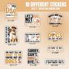 10pcs Dog Lover Sticker Sheet, Cute and Funny Vinyl Decals for Pet Parents, Animal Lovers, Waterproof, UV-Resistant, for Laptop, Water Bottle, Notebook, Journal, Scrapbook, Phone Case view 2