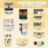 10pcs Disc Golf Dad Sticker Sheet, Funny Vinyl Decals for Frisbee Dads, Players, Waterproof, UV-Resistant, for Laptop, Water Bottle, Journal, Notebook, Scrapbook, Cooler, Phone Case view 2