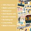 10pcs Disc Golf Dad Sticker Sheet, Funny Vinyl Decals for Frisbee Dads, Players, Waterproof, UV-Resistant, for Laptop, Water Bottle, Journal, Notebook, Scrapbook, Cooler, Phone Case view 4