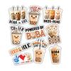 10pcs Bubble Tea Sticker Sheet, Cute and Funny Vinyl Decals for Boba Lovers, Tea Drinkers, Kawaii Fans, Waterproof, UV-Resistant, for Laptop, Water Bottle, Journal, Notebook, Tumbler, Phone Case view 1